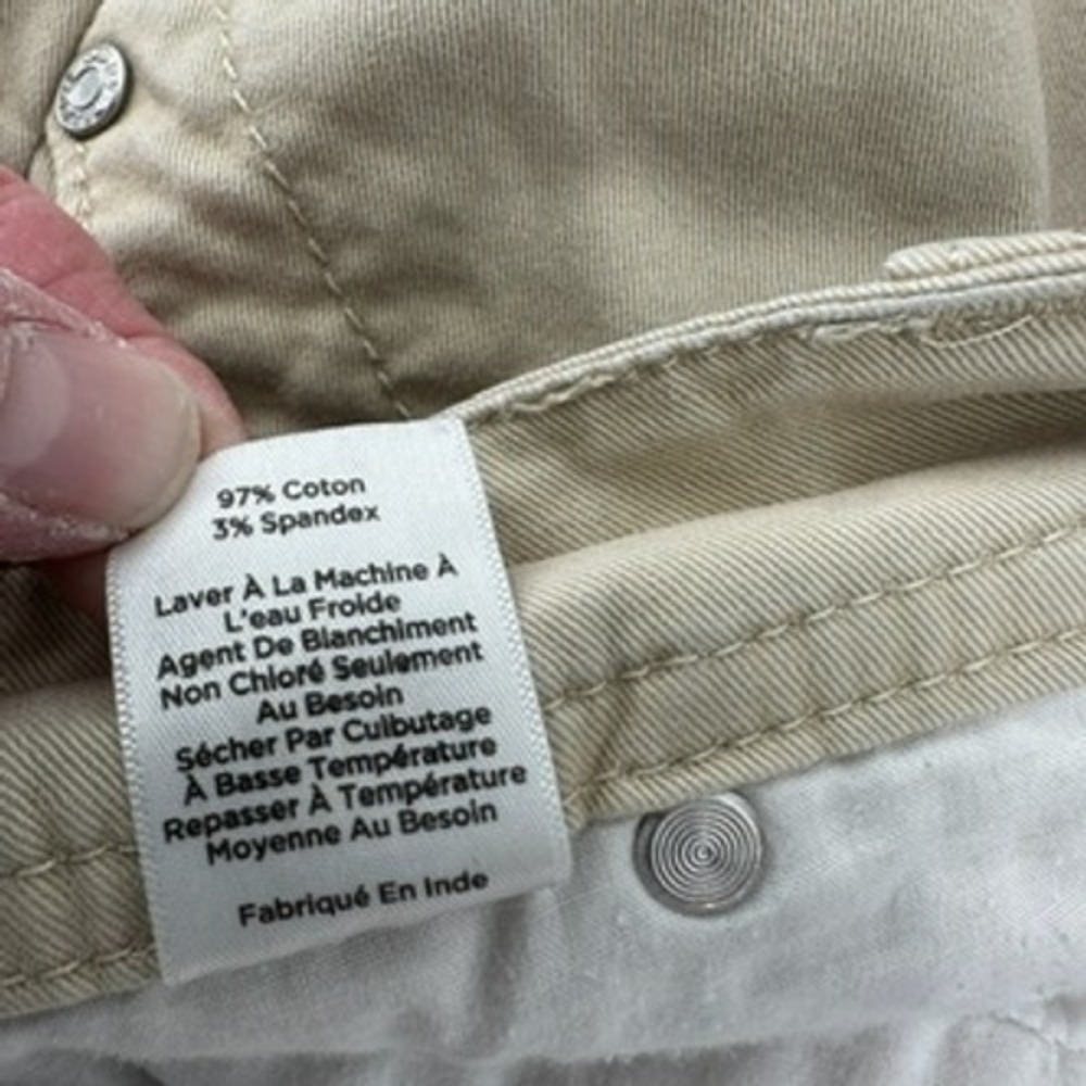 Talbots Womens 16 Straight Leg Ankle Pants Khaki Casual Zip Hem - Picture 10 of 13